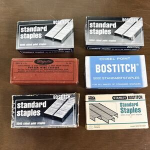 Vintage Stanley Bostitch Majestic Staples 5,000 USA Chisel Point 1/4" Lot 6